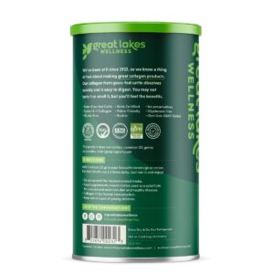 Great Lakes Gelatin Kolagen Bez glutenu Skóra 454g