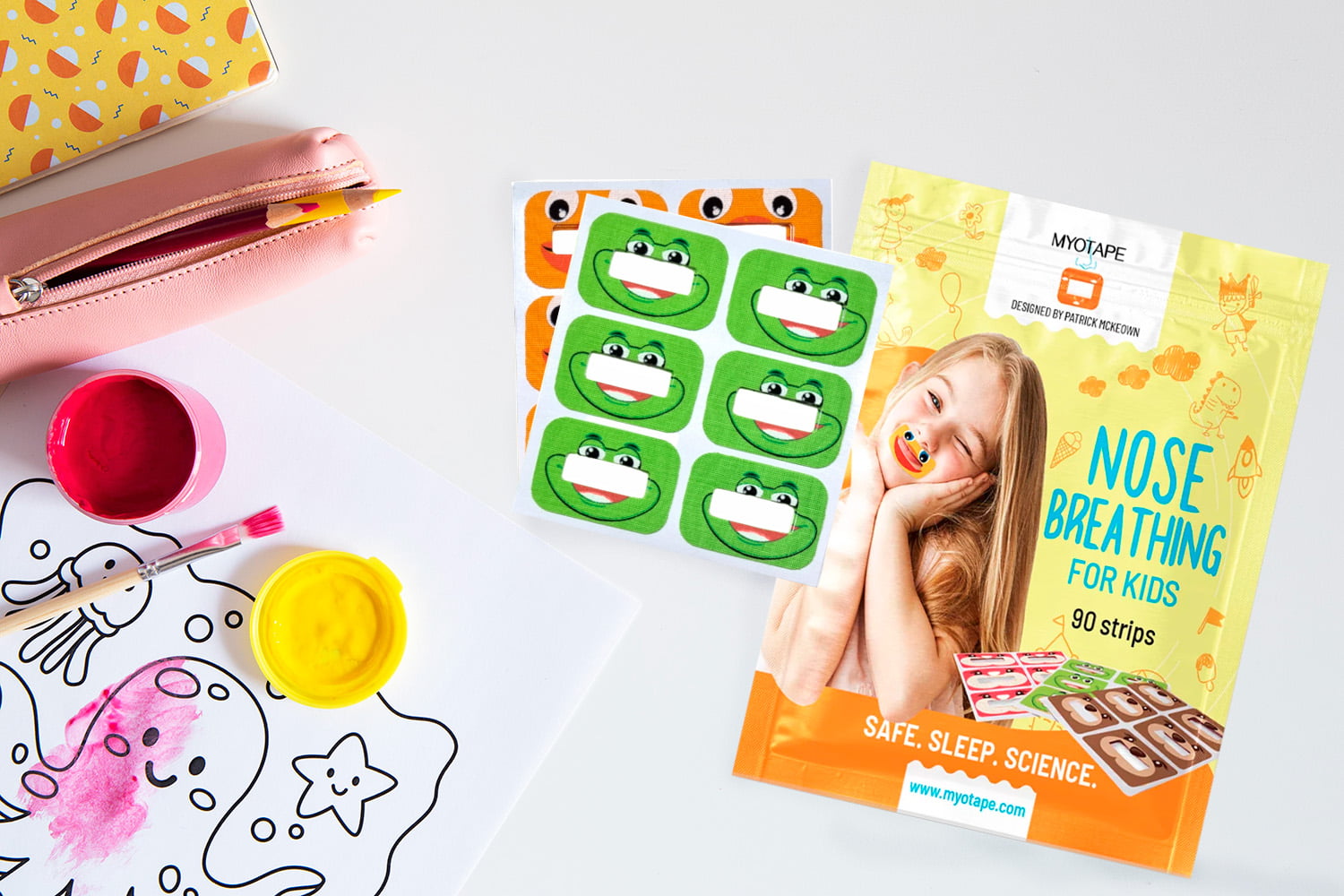 Oryginalne Plastry Myotape Nose Breathing for kids 90 sztuk Wzory