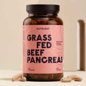 Nutriest Grass Fed Beef Pancreas 240 kapsułek 400mg TRZUSTKA wołowa enzymy